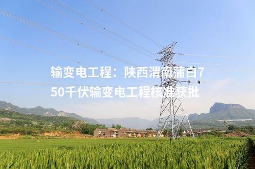 輸變電工程：陜西渭南蒲白750千伏輸變電工程核準(zhǔn)獲批