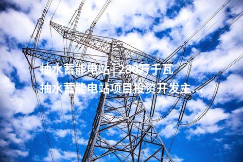 抽水蓄能電站 | 280萬千瓦抽水蓄能電站項(xiàng)目投資開發(fā)主體資格確定