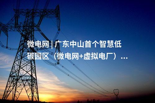 微電網(wǎng) | 廣東中山首個智慧低碳園區(qū)（微電網(wǎng)+虛擬電廠）示范項目投入運營