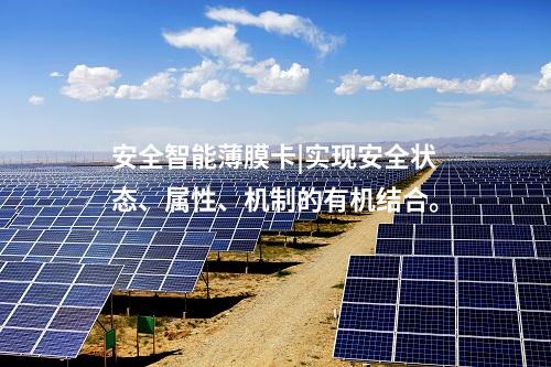 安全智能薄膜卡|實現(xiàn)安全狀態(tài)、屬性、機制的有機結合。
