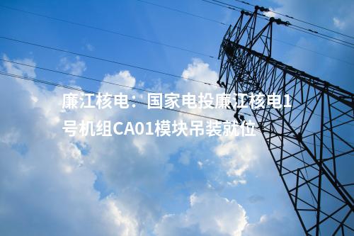 廉江核電：國家電投廉江核電1號(hào)機(jī)組CA01模塊吊裝就位